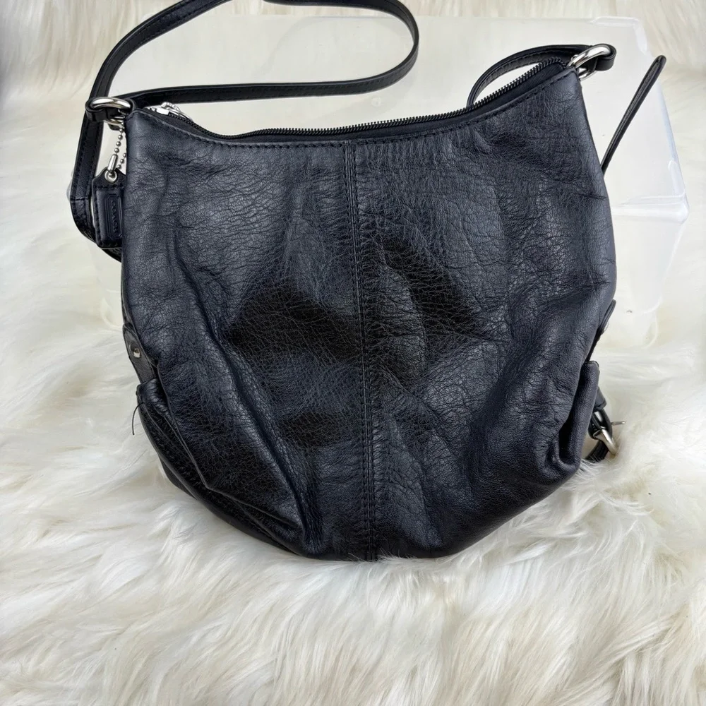 Coach black leather